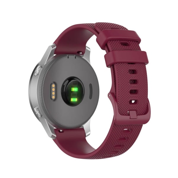Silikonarmband Vinröd för 18mm Watch Garmin Vivoactive 4S Vinröd