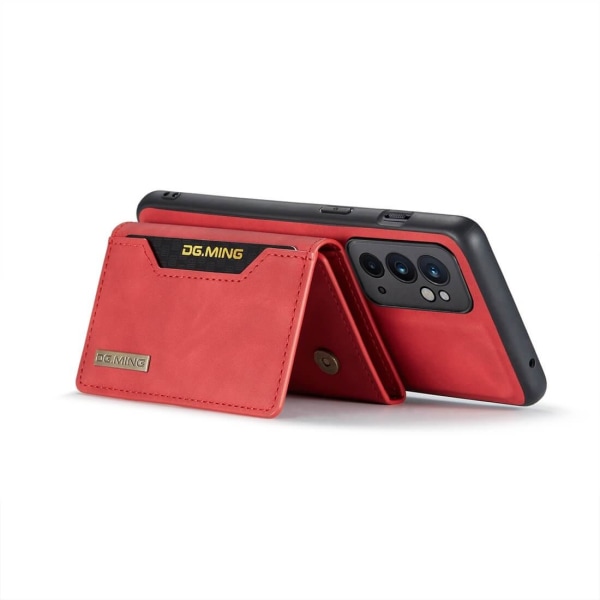 DG.MING 2 i 1 Vikbar plånbok & magnetiskt skal för OnePlus 9RT 5 Röd Röd