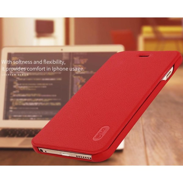 Lenuo Plånboksfodral för iPhone 6 Plus /6s Plus - Röd Röd
