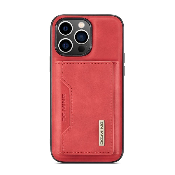 DG.MING 2 i 1 Vikbar plånbok & magnetiskt skal för iPhone 14 Pro Röd