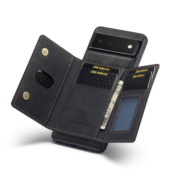 DG.MING 2 i 1 Vikbar plånbok & magnetiskt skal för Google Pixel Svart