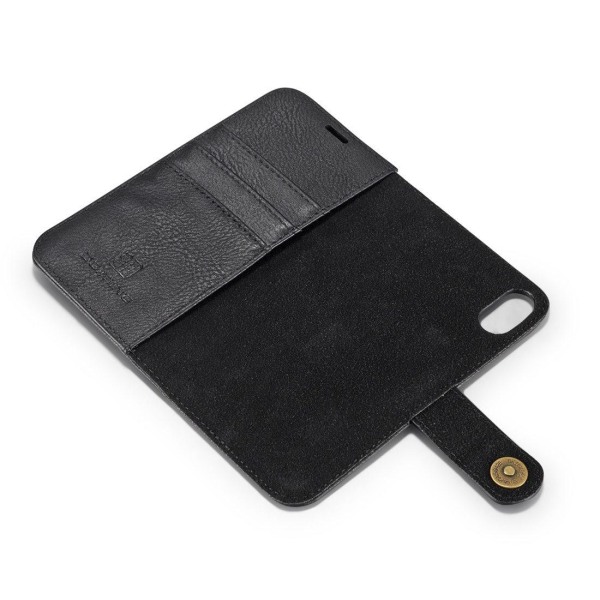 Plånboksfodral med magnetskal för iPhone X / XS Svart - DG.MING Svart