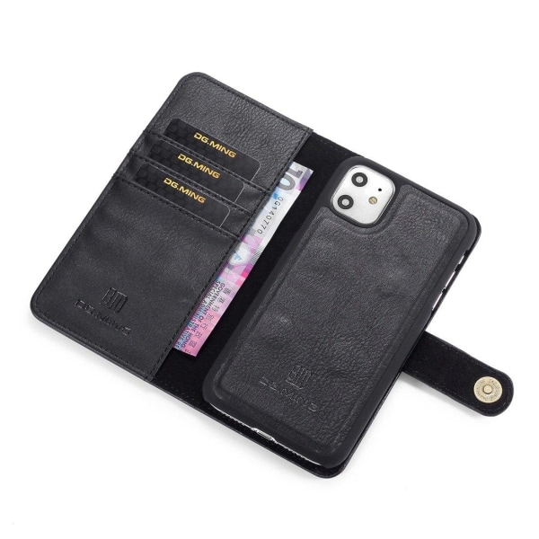 Plånboksfodral med magnetskal för iPhone 11 - DG.MING Svart