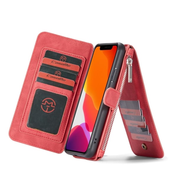 CaseMe Plånboksfodral med magnetskal för iPhone 11 Pro Röd Röd