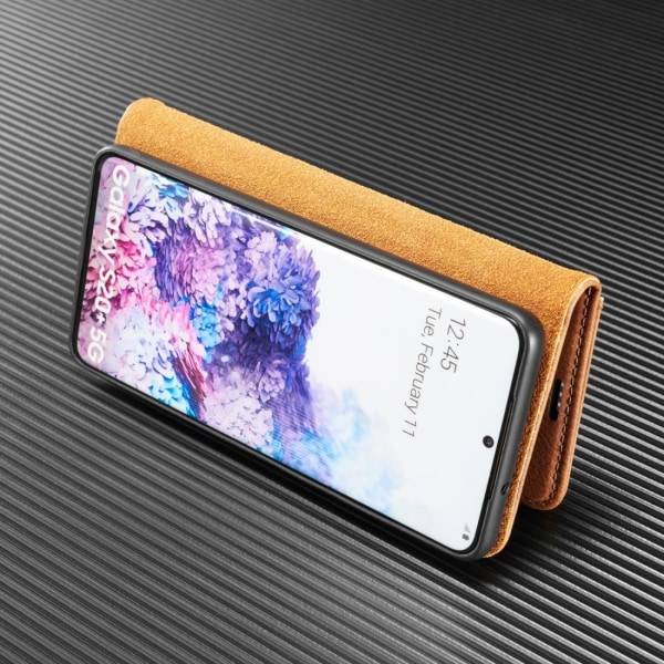 Plånboksfodral med magnetskal för Samsung Galaxy S20 Plus - DG.M Brun