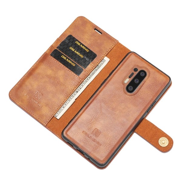 Plånboksfodral med magnetskal för OnePlus 8 Pro - DG.MING Brun