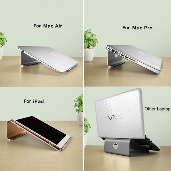 Laptophållare i aluminium Silver Silver