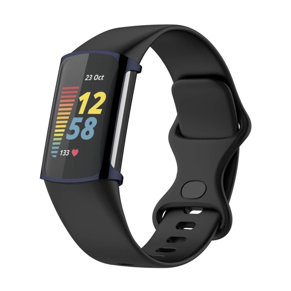 Skärmskydd med Blå ram för Fitbit Charge 5 Transparent med midnattsblå ram