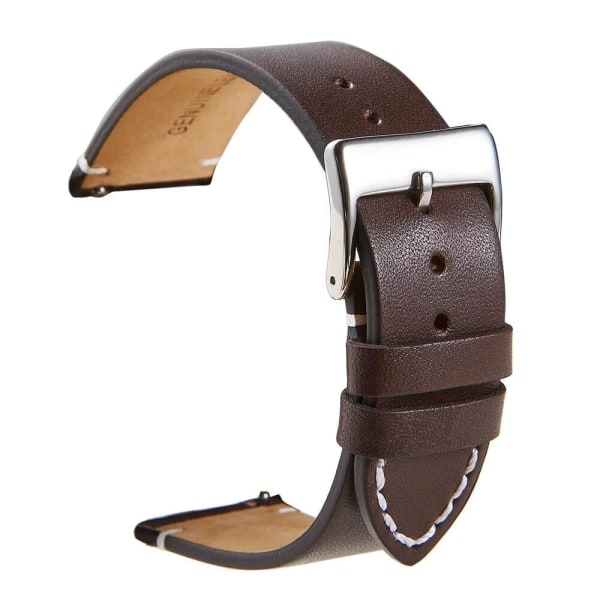 Mörkbrunt läderarmband för 22mm Watch Mörkbrun&nbsp;