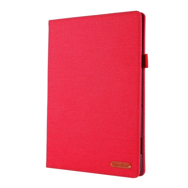 Fodral för Lenovo Tab E10 10.1 Röd textil Röd