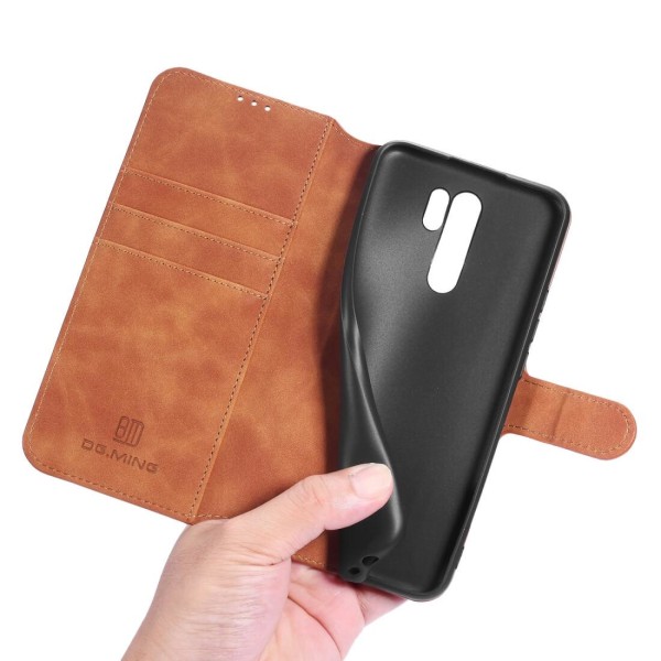 Plånboksfodral för Xiaomi Redmi 9 Brun - DG.MING Brun