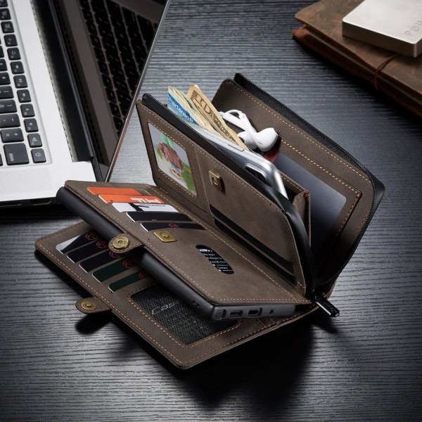 CaseMe Plånboksfodral med magnetskal för Samsung Galaxy Note 10 Brun