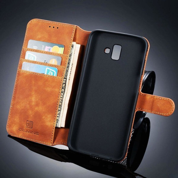 Plånboksfodral för Galaxy J6+ med stilren design - DG.MING Svart