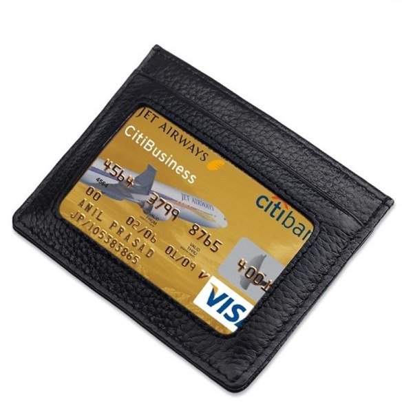 Plånbok med RFID-skydd och plats för ID-kort/ kreditkort Svart Svart
