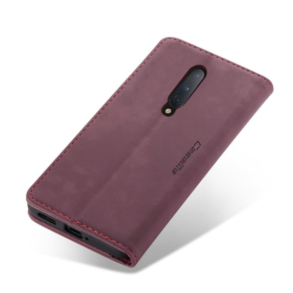 CaseMe Plånboksfodral med kortplats för OnePlus 8 Vinröd