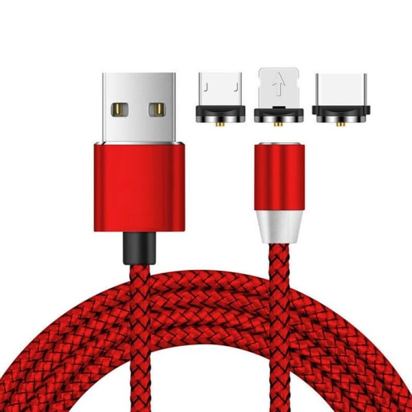 USB-kabel 2.0 till Micro USB 1.5 meter Platt kabel Röd