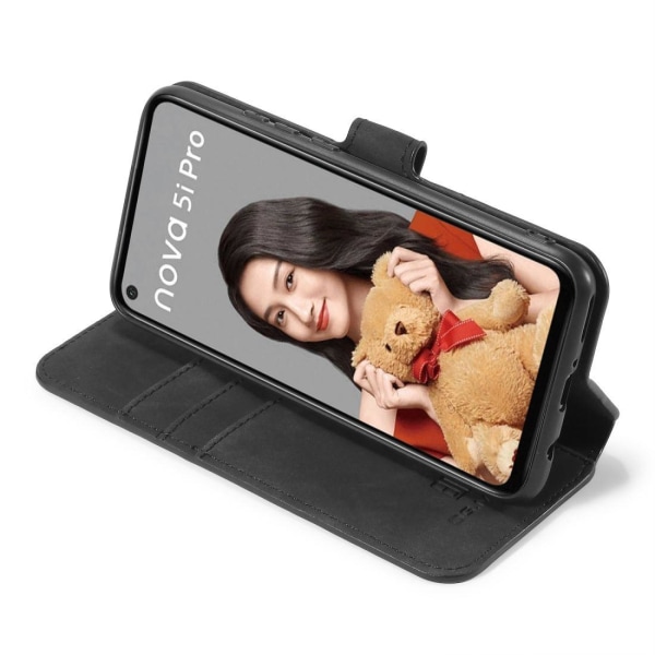 Plånboksfodral för Huawei Nova 5i Pro / Mate 30 Lite stilren des Svart