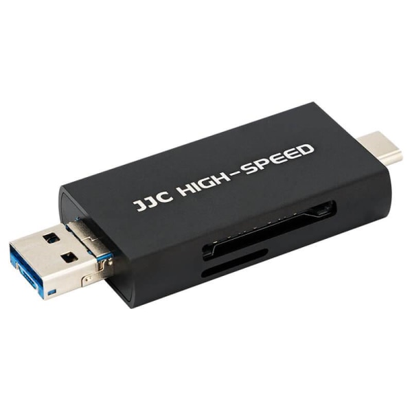 JJC Minneskortläsare 3i1 USB 3.1 för SD/SDHC/SDXC minneskort Grå Grå