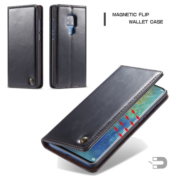CaseMe  Plånboksfodral med kortplats för Huawei Mate 20-003 Svart