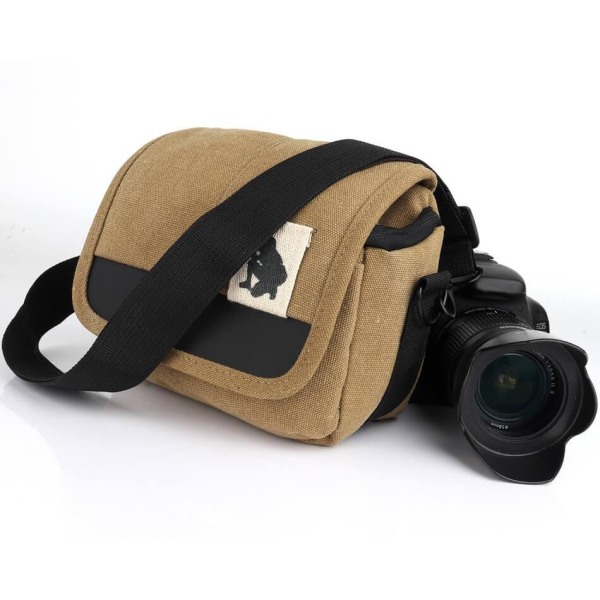 Kameraväska khaki för spegellösa Systemkamera