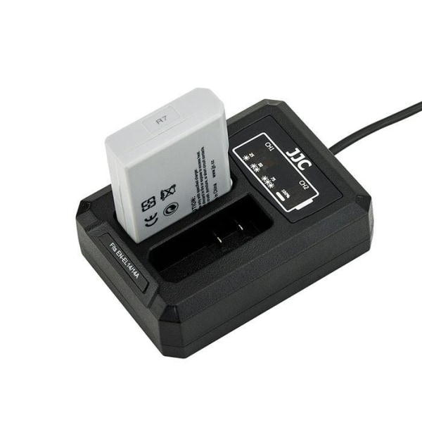 JJC USB-driven dubbel batteriladdare för Nikon EN-EL14, EN-EL14a