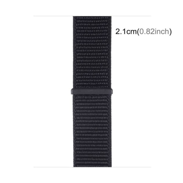 Nylonarmband Svart för Apple Watch 38/40/41mm med kardborreband Svart