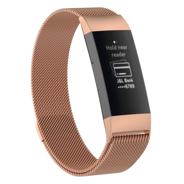 Armband för Fitbit Charge 3/4 kedja Magnetiskt lås 130-200mm