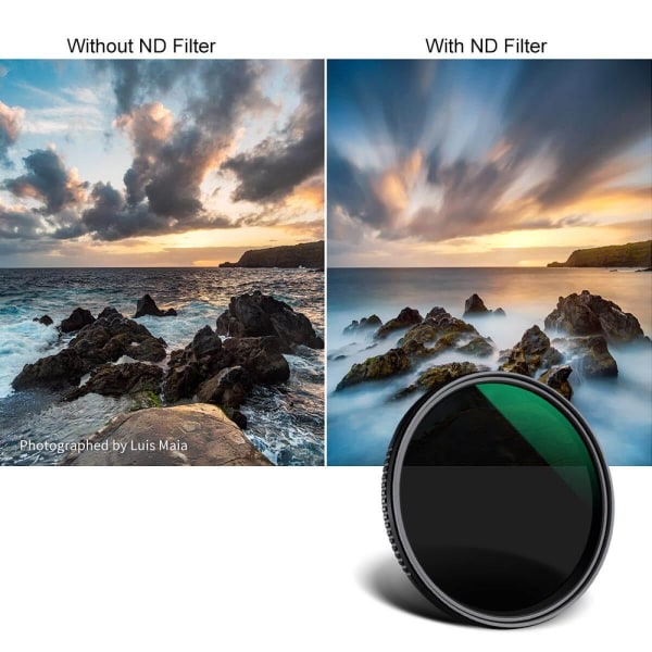 K&F Concept Justerbart ND-Filter ND8-ND2000 58mm