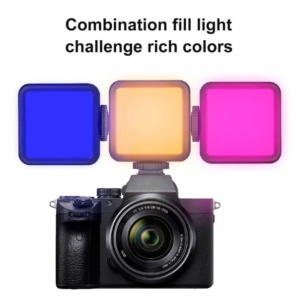 Foto-belysning fickformat 2500-9000K+RGB fullfärg -