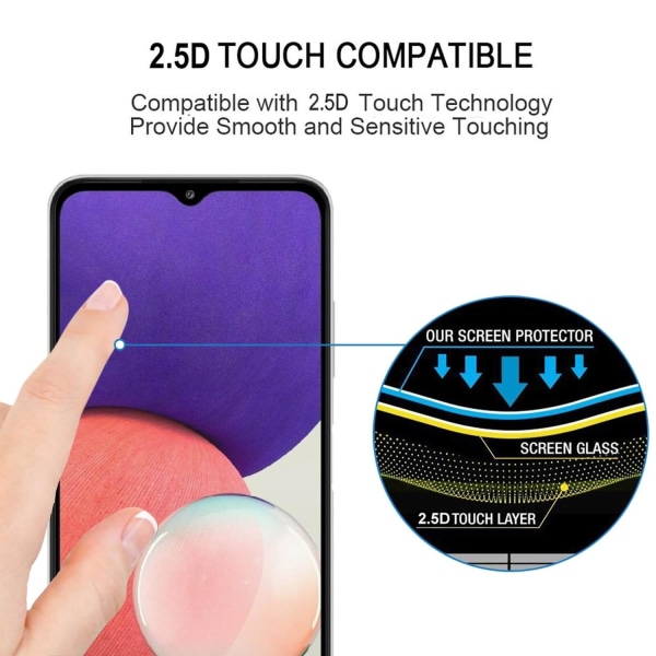 2.5D Skärmskydd 9H för Samsung Galaxy A22 5G/A23
