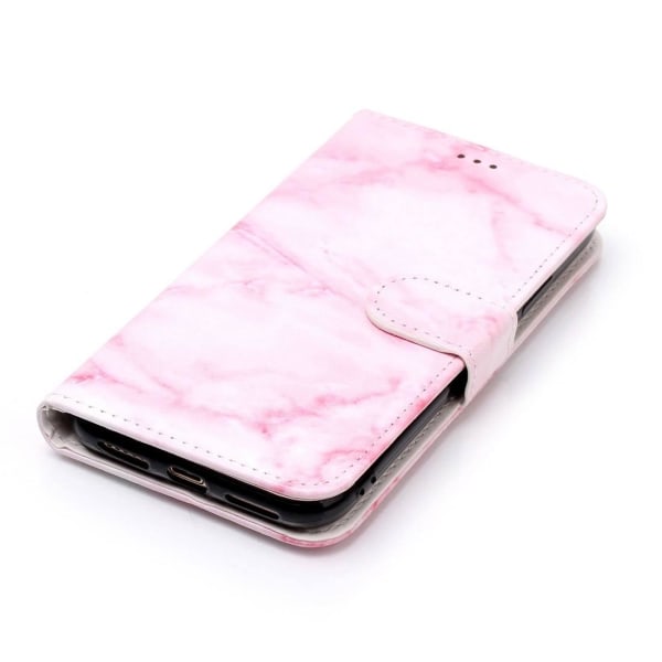 Plånboksfodral för iPhone X - Rosa marmor Rosa