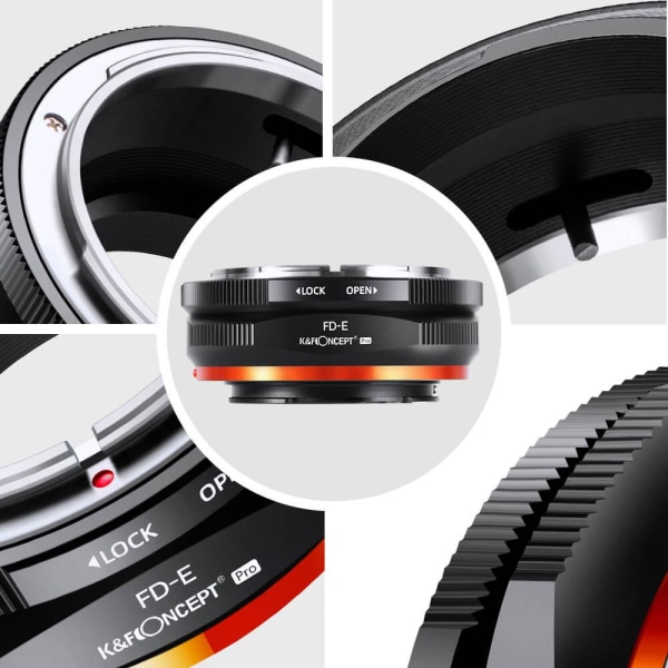 K&F Objektivadapter Pro till Canon FD objektiv för Sony E kamera
