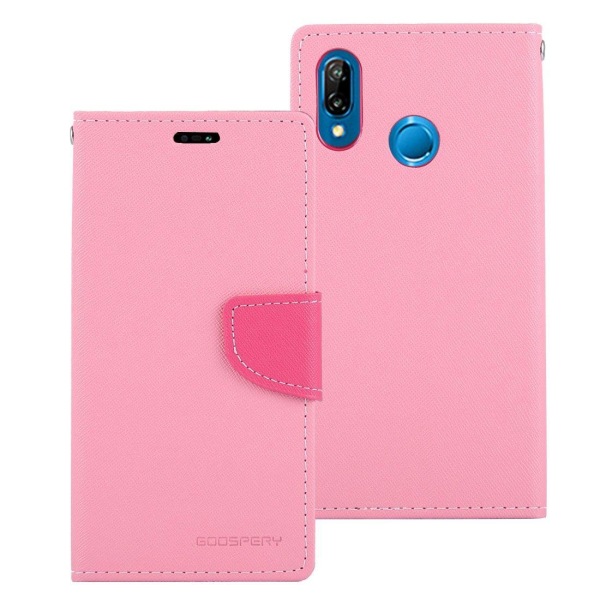 GOOSPERY För Huawei P20 Lite - Plånboksfodral med kortplatser Rosa