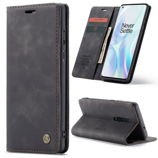 CaseMe Plånboksfodral med kortplats för OnePlus 8 Svart