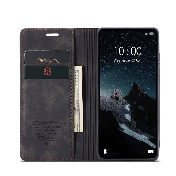 CaseMe Plånboksfodral med kortplats för Xiaomi Redmi 11A/12C Svart