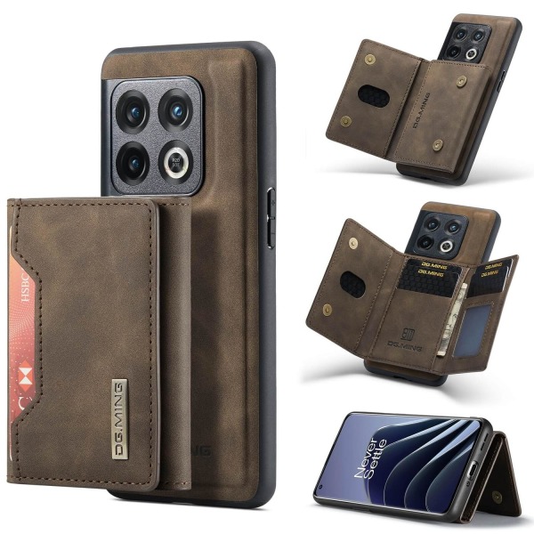 DG.MING 2 i 1 Vikbar plånbok & magnetiskt skal för OnePlus 10 Pr Kaffe Kaffe