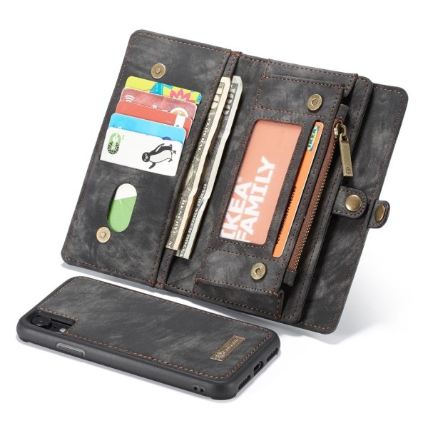 CaseMe Plånboksfodral med magnetskal för iPhone XR Grå