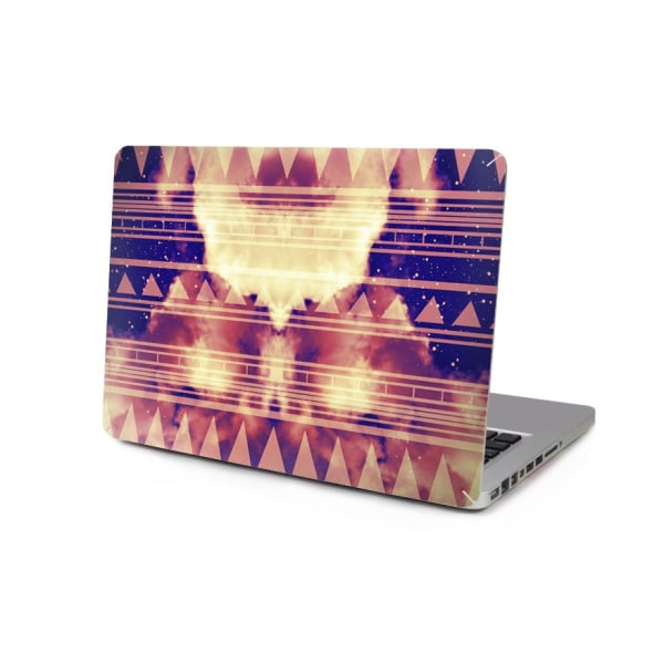 Skin för Macbook Pro 13.3-tum - Aztecmönster himmel blå & gul nbsp;Blå, rosa och gul