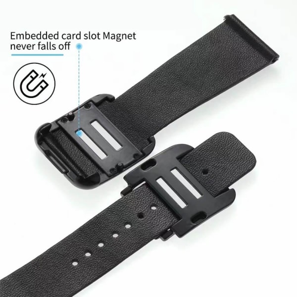 Armband med roséguldsspänne för Apple Watch 45/44/42mm Svart