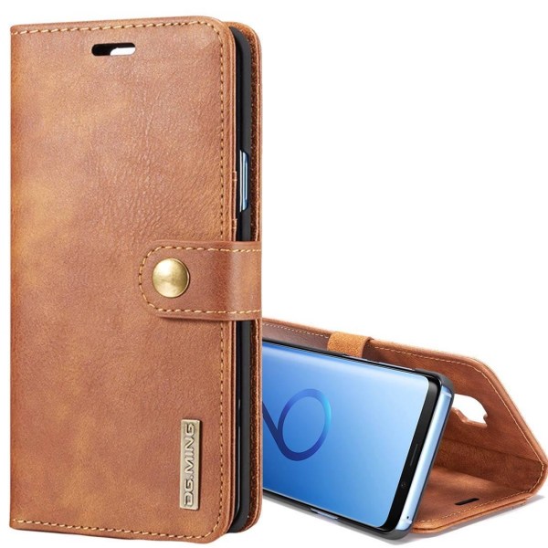 Plånboksfodral med magnetskal för Galaxy S9 Plus Brun - DG.MING Brun