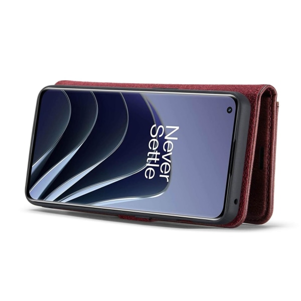 DG.MING Plånboksfodral med magnetskal för OnePlus 10 Pro Röd
