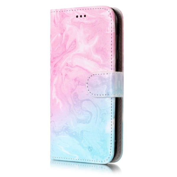 Plånboksfodral för Galaxy J5 - Marmor grön/rosa Multifärgad