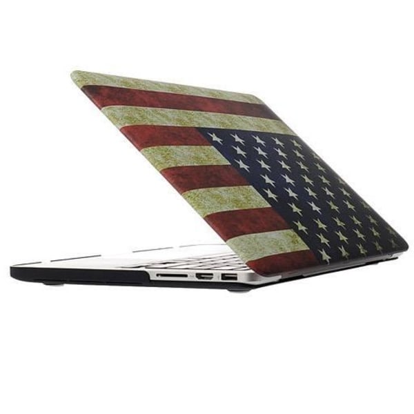 Skal för Macbook Pro Retina USA:s flagga 15.4-tum Blå, Vit &amp; Röd