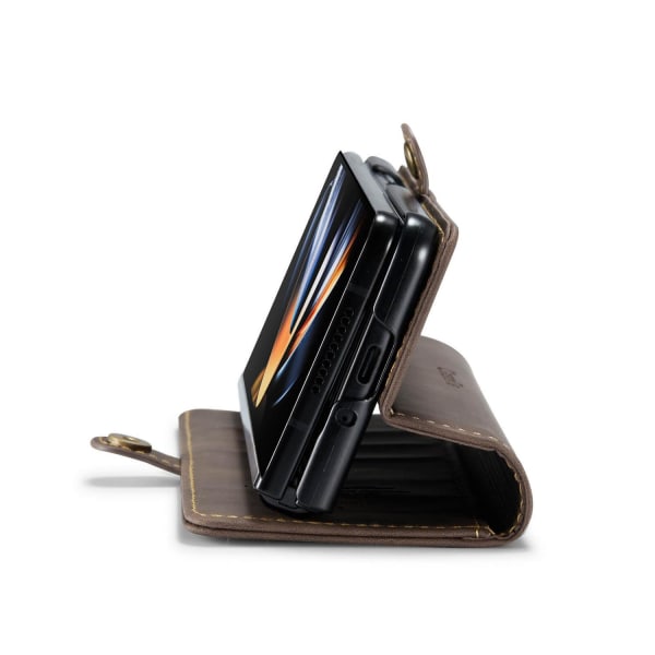 CaseMe Plånboksfodral med kortplats för Samsung Galaxy Z FOLD 4 Kaffe