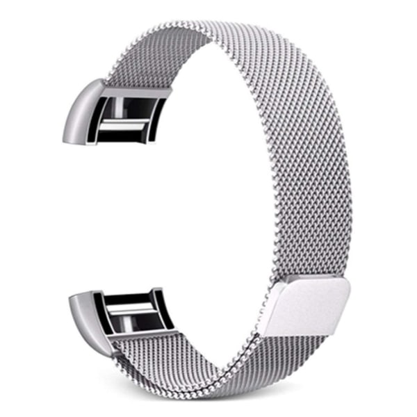 Armband Silver för Fitbit Charge 2 kedja 140-230mm Magnetisk Silver