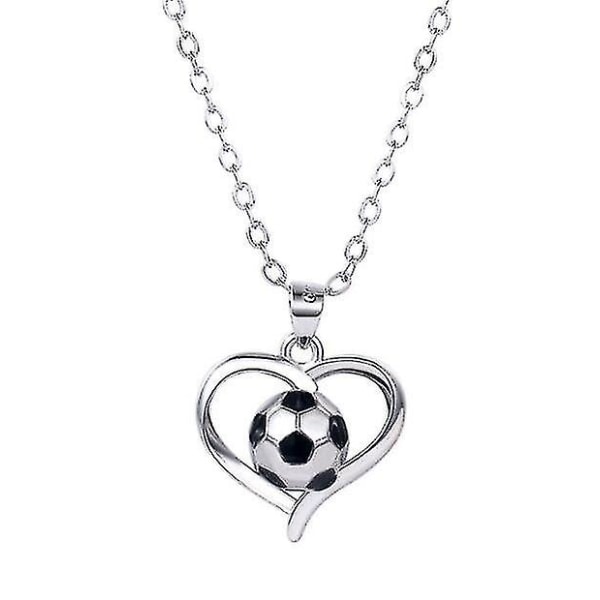 Mordely World Cup fotboll halsband hjärta hänge smycken
