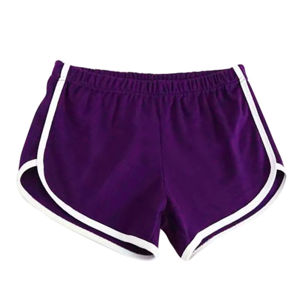 2023 1 Pack Cotton Sports Shorts Yoga Dance Shorts Summer Athletic Shorts, - Purple L
