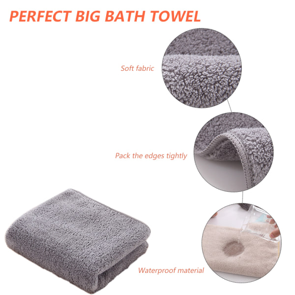 Mordely 2-pack frottéhanddukar, 35 x 75 cm, mikrofiber, handduk, badlakan, Light gray