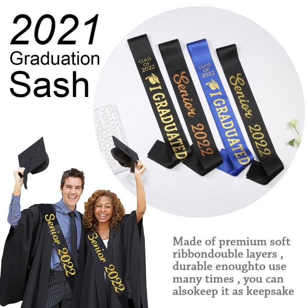 Mordely 2022 Graduation Sash Graduated Satin 10