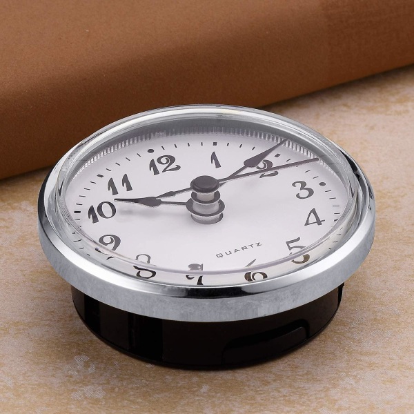 2023 2.8 Inch/ 70 Mm Quartz Clock Insert, Gold Trim, Arabic Numeral, Quartz Movement (silver Trim)